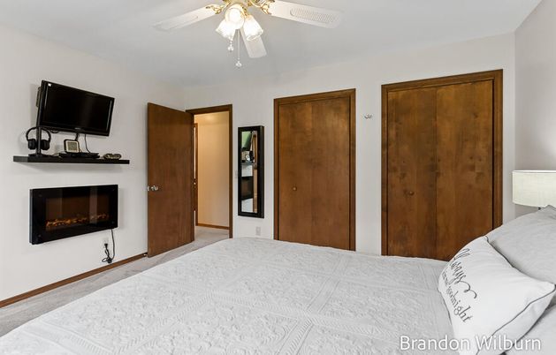 Bedroom, Fireplace, Interior