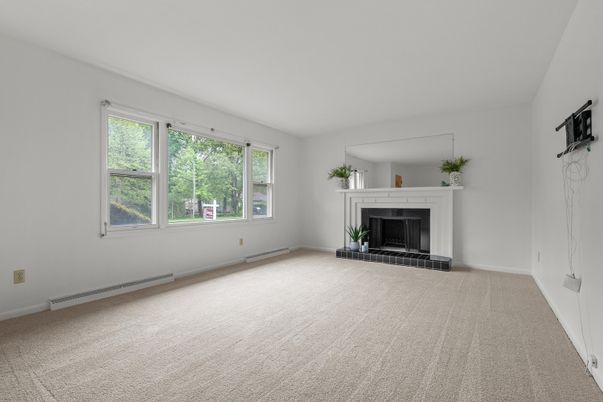 Empty room, Fireplace, Interior