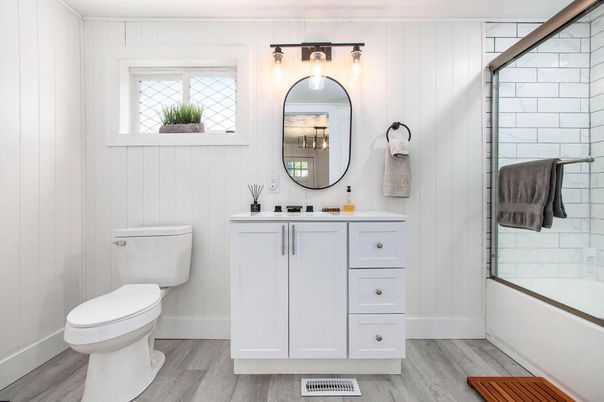 Bathroom, Interior, Wood Texture Flooring