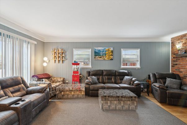 Interior, Living room, Stone Walls, Wood Texture Flooring