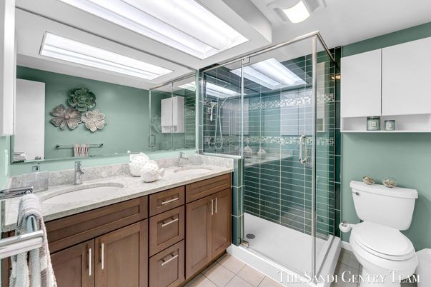 Bathroom, Dual Sink Vanities, Glass Shower, Interior