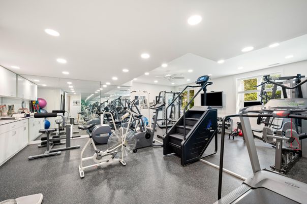 Fitness Equipment, Gym, Interior, Recessed Lighting