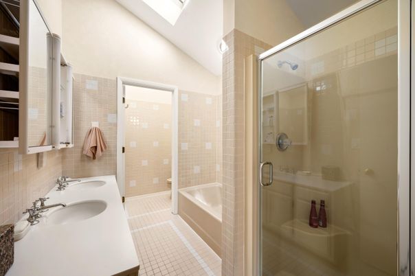 Bathroom, Dual Sink Vanities, Glass Shower, Interior