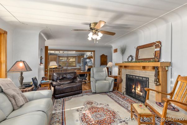Dining room, Fireplace, Interior, Living room