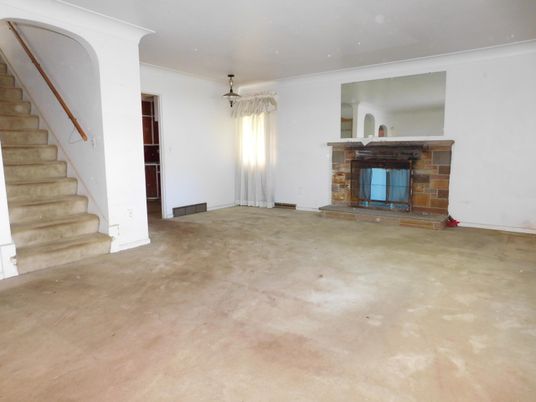 Empty room, Fireplace, Interior