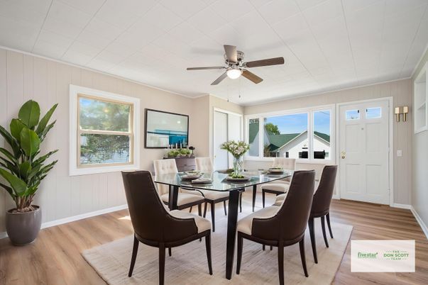 Dining room, Interior, Wood Texture Flooring