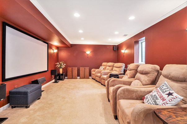 Home Theatre Room, Interior, Projection Screen, Recessed Lighting, Theatre Room