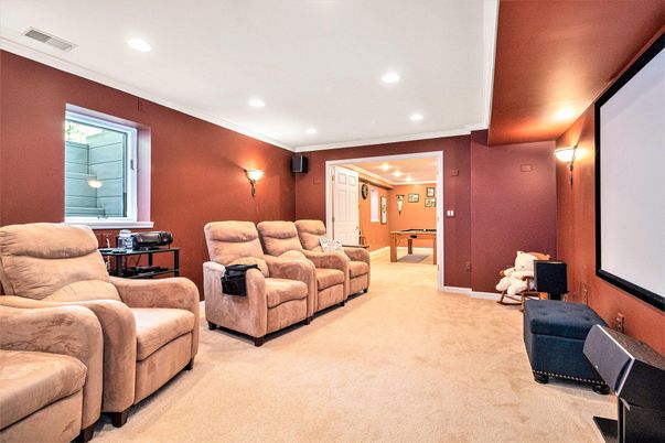 Home Theatre Room, Interior, Projection Screen, Recessed Lighting, Theatre Room