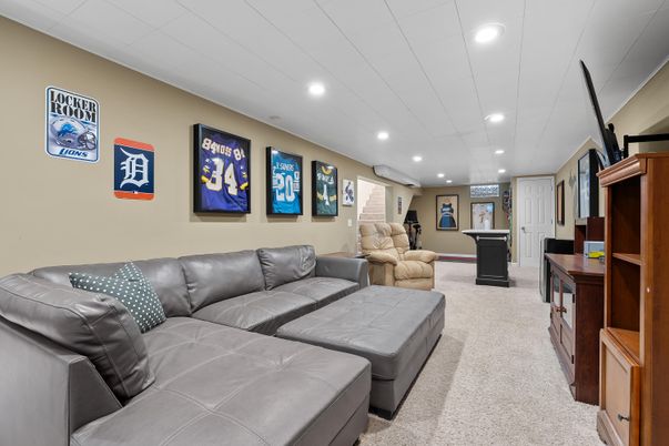 Interior, Living room, Recessed Lighting