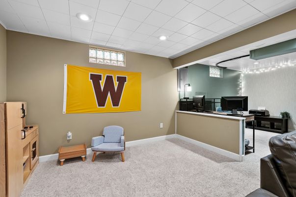 Home Office, Interior, Recessed Lighting