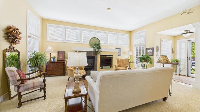 Fireplace, Interior, Living room, Recessed Lighting