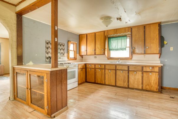 Interior, Kitchen, Wood Texture Flooring