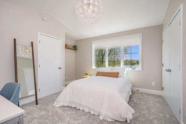 Bedroom, Chandelier, Interior