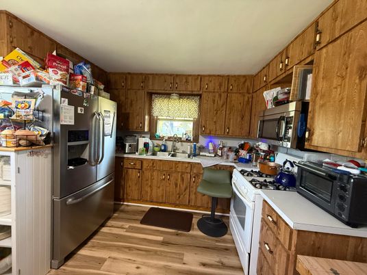 Interior, Kitchen, Wood Texture Flooring