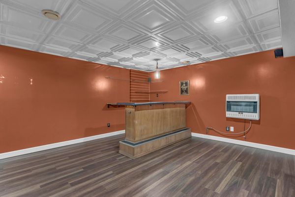 Game Room, Interior, Pendant Lights, Recessed Lighting, Wood Texture Flooring