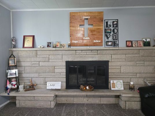 Fireplace, Interior, Stone Walls