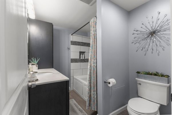 Bathroom, Interior, Wood Texture Flooring