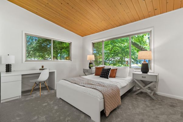 Bedroom, Home Office, Interior, Wooden Ceilings