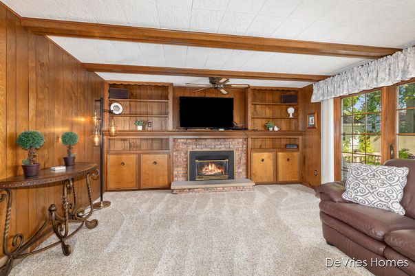 Fireplace, Interior, Wooden Beams, Wooden Walls