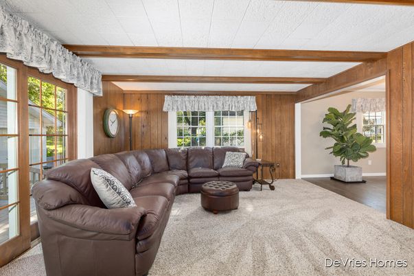 Interior, Living room, Wooden Beams, Wooden Walls