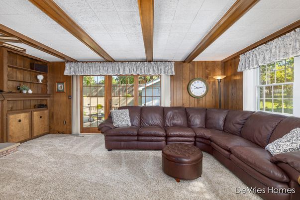 Interior, Living room, Wooden Beams, Wooden Walls