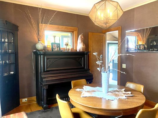 Dining room, Interior, Piano, Wood Texture Flooring