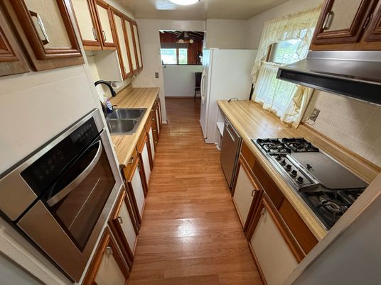 Interior, Kitchen, Wood Texture Flooring