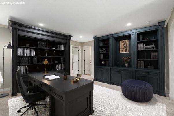 Home Office, Interior, Recessed Lighting