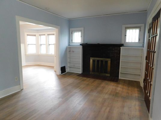 Empty room, Fireplace, Interior, Wood Texture Flooring