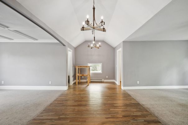 Chandelier, Empty room, Interior, Wood Texture Flooring