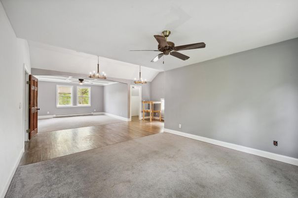 Chandelier, Empty room, Interior, Wood Texture Flooring