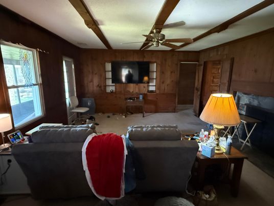 Interior, Living room, Wooden Walls
