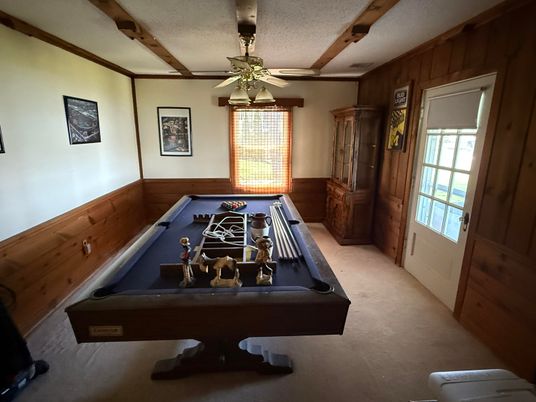 Billiard Table, Game Room, Interior, Wooden Walls