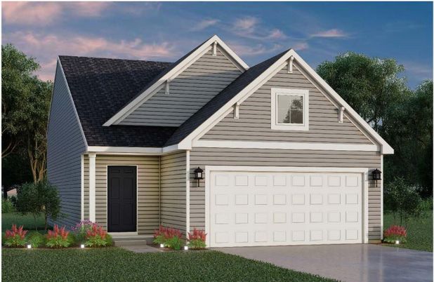 Attached, Exterior, Facade, Brick Traditional