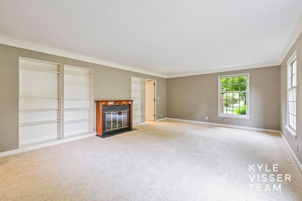 Empty room, Fireplace, Interior