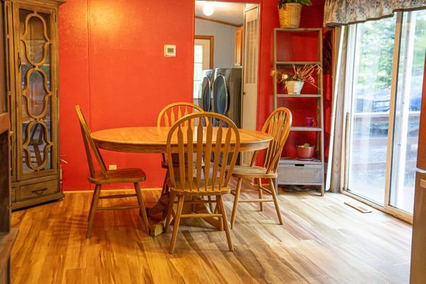 Dining room, Interior, Washer, Wood Texture Flooring