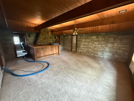 Empty room, Interior, Stone Walls, Wooden Beams, Wooden Ceilings