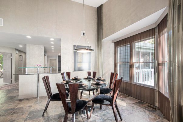 Dining room, Interior, Pendant Lights, Recessed Lighting