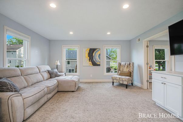 Interior, Living room, Recessed Lighting