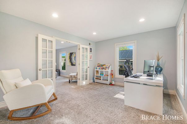 Home Office, Interior, Recessed Lighting