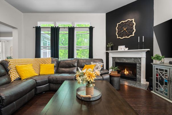 Fireplace, Interior, Living room, Wood Texture Flooring