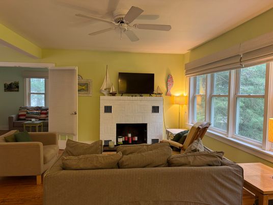 Fireplace, Interior, Living room, Wood Texture Flooring