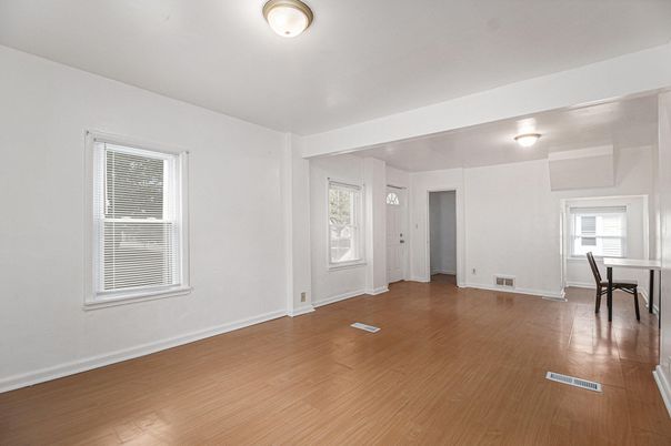 Dining room, Empty room, Interior, Wood Texture Flooring