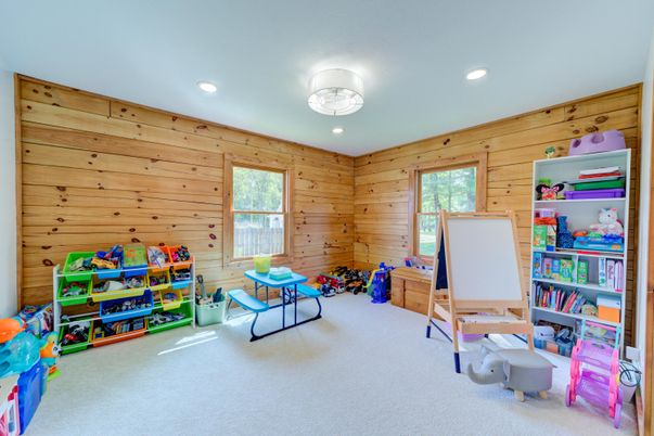 Home Office, Interior, Recessed Lighting, Wooden Walls