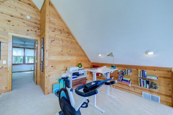 Home Office, Interior, Wooden Walls