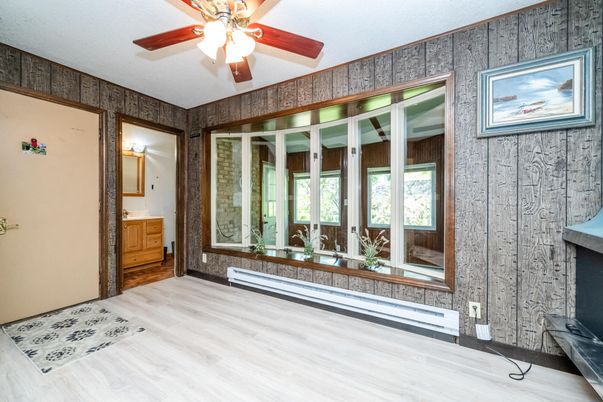 Empty room, Fireplace, Interior, Wood Texture Flooring