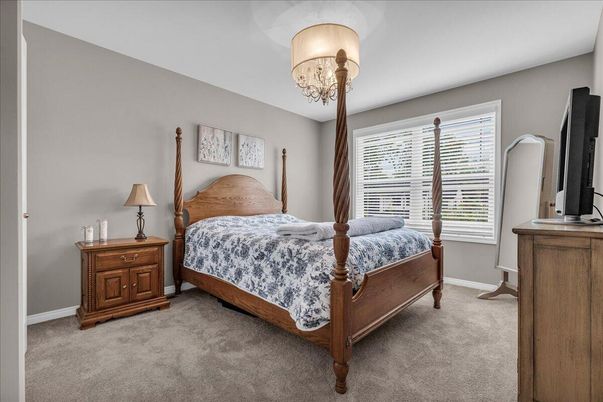 Bedroom, Chandelier, Interior
