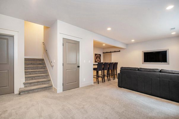 Interior, Living room, Recessed Lighting
