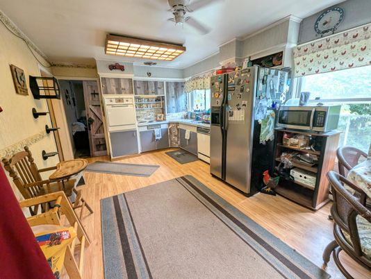 Interior, Kitchen, Wood Texture Flooring