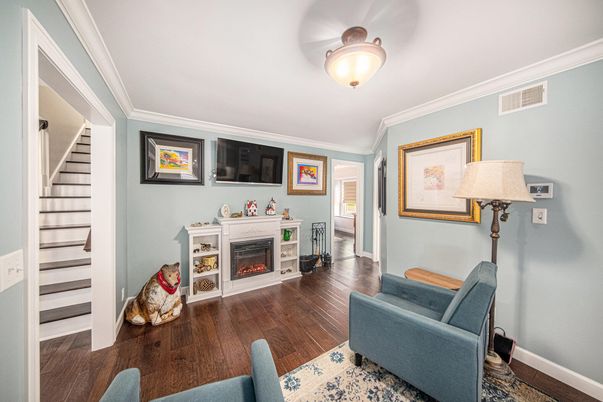 Fireplace, Interior, Wood Texture Flooring
